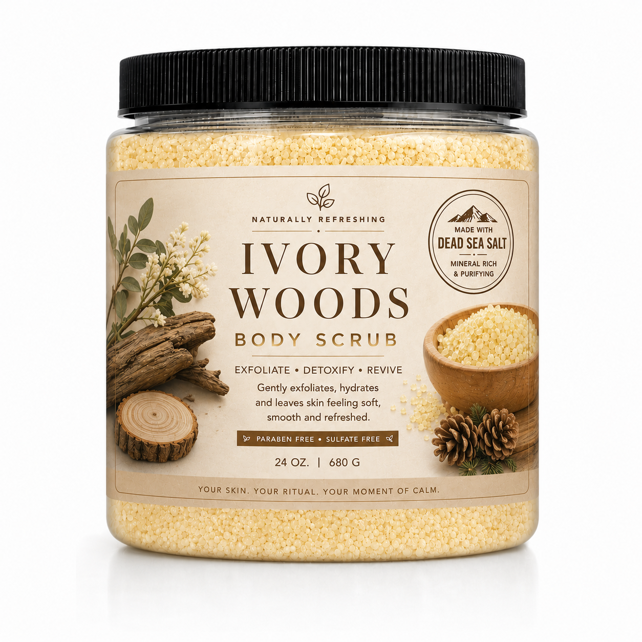 Ivory Woods -vartalokuorinta | Kuollutmeri-suola
