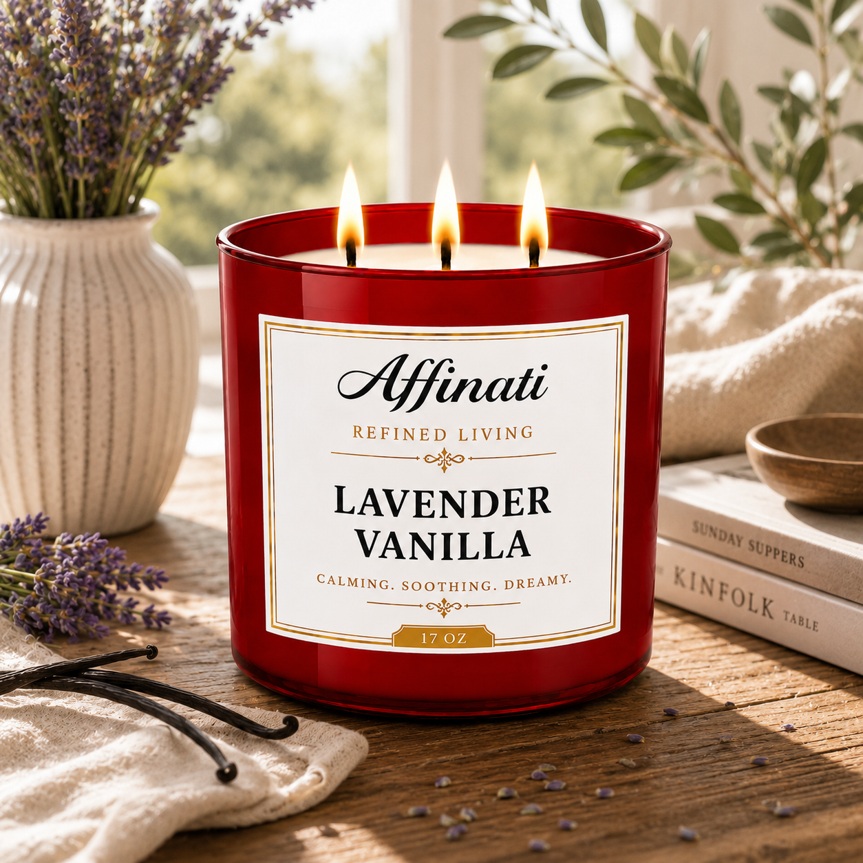 ラベンダー　フリージア　フランス グラース産 キャンドル ラベンダーバニラ 3芯キャンドル – Affinati