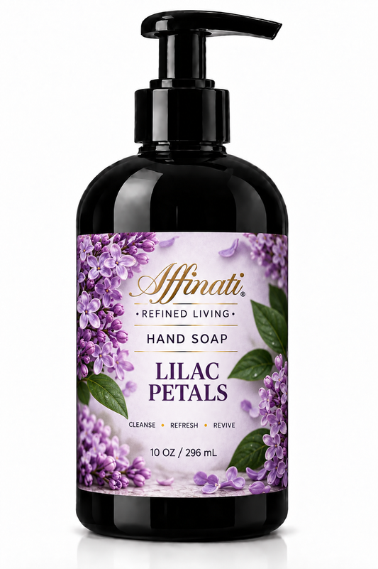 Lilla blomsterblad håndsåpe