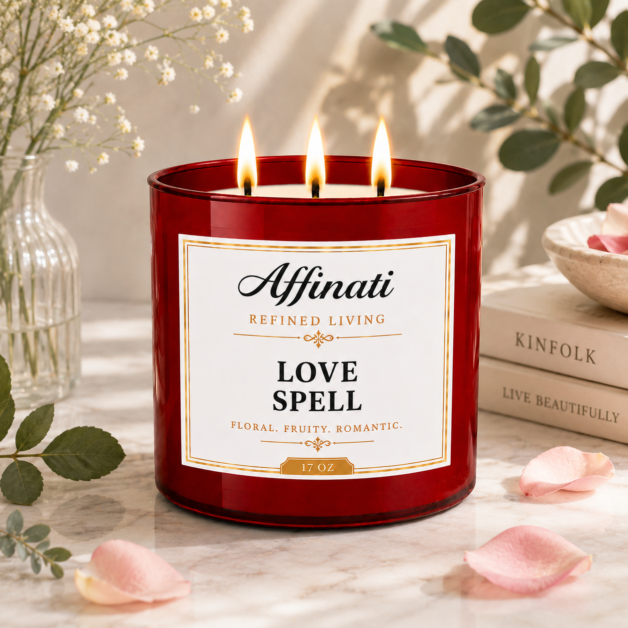 Svíčka Love Spell se 3 knoty