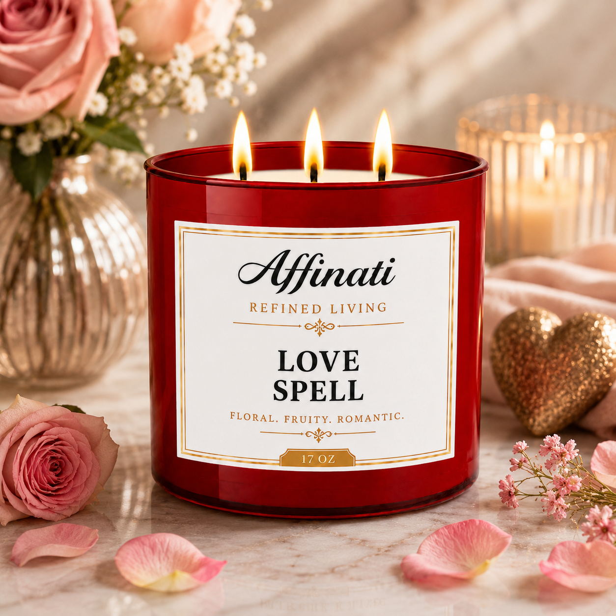 Svíčka Love Spell se 3 knoty