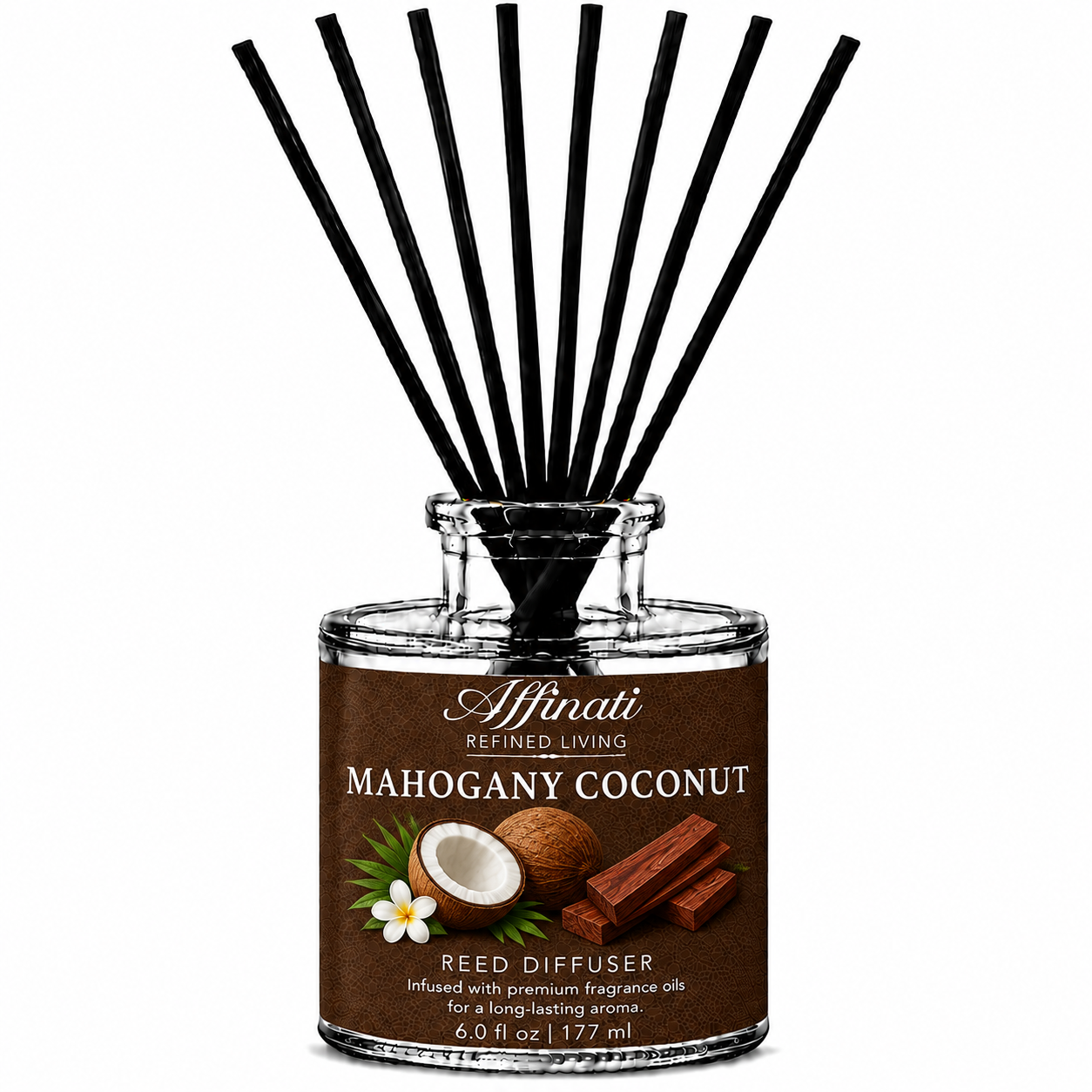 Diffuseur à roseaux Acajou Noix de Coco