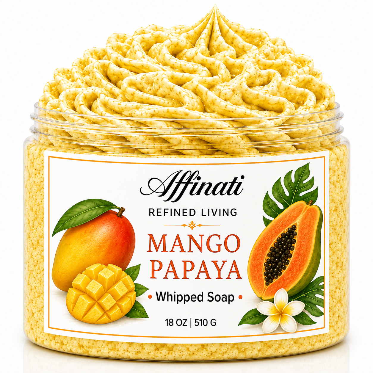 Savon fouetté mangue papaye