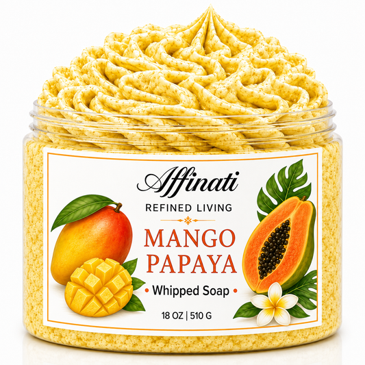 Savon fouetté mangue papaye
