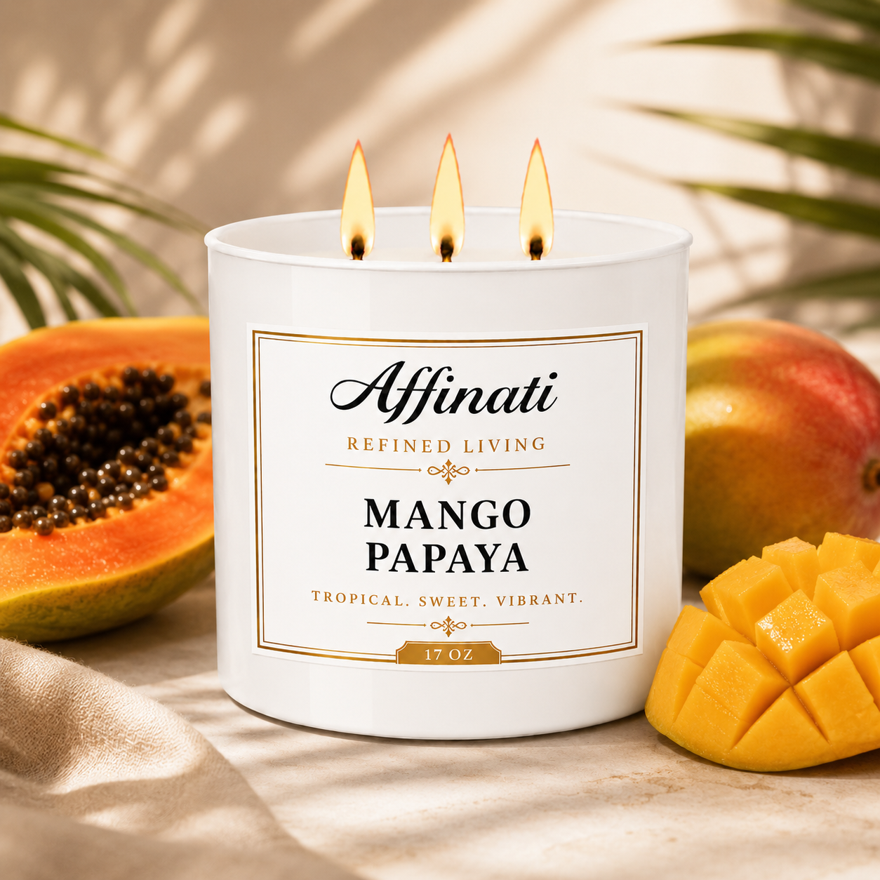 Mango Papaya 3-Wick Candle