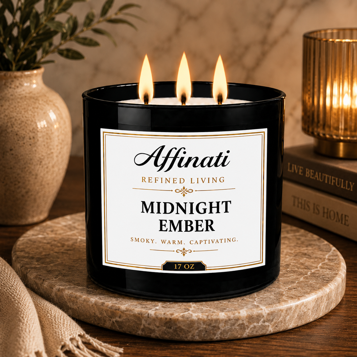 Bougie à 3 mèches Midnight Ember