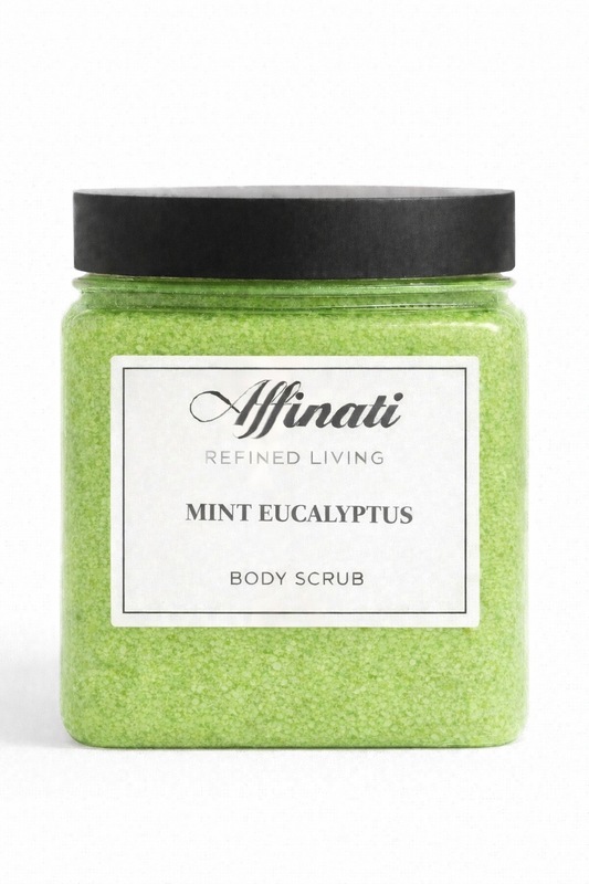 Mint Eucalyptus Body Scrub 64 oz | Whipped Salt Scrub - Affinati
