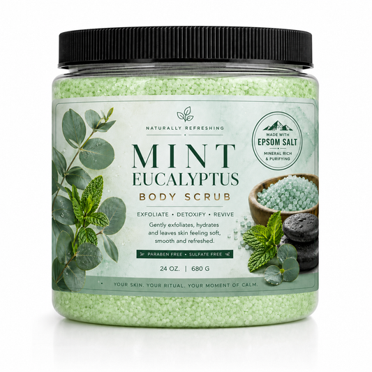 Mint Eucalyptus Body Scrub | Epsom Salt