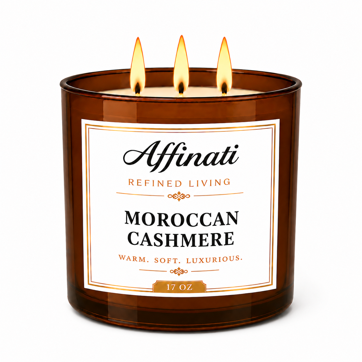 Bougie 3 Mèches Acajou Noix de Coco