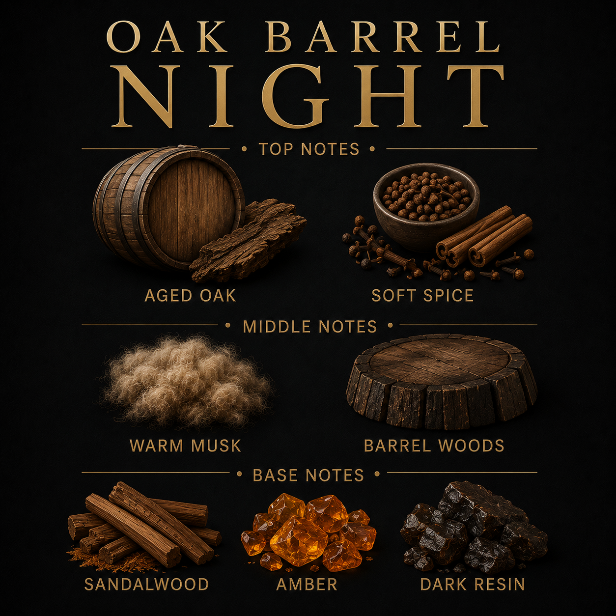 Diffuseur à roseaux Oak Barrel Night