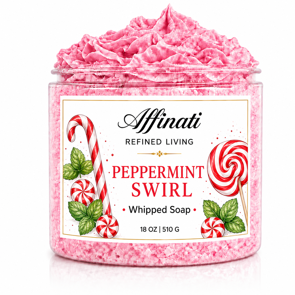 Jabón Espumoso Batido de Menta con Remolino
