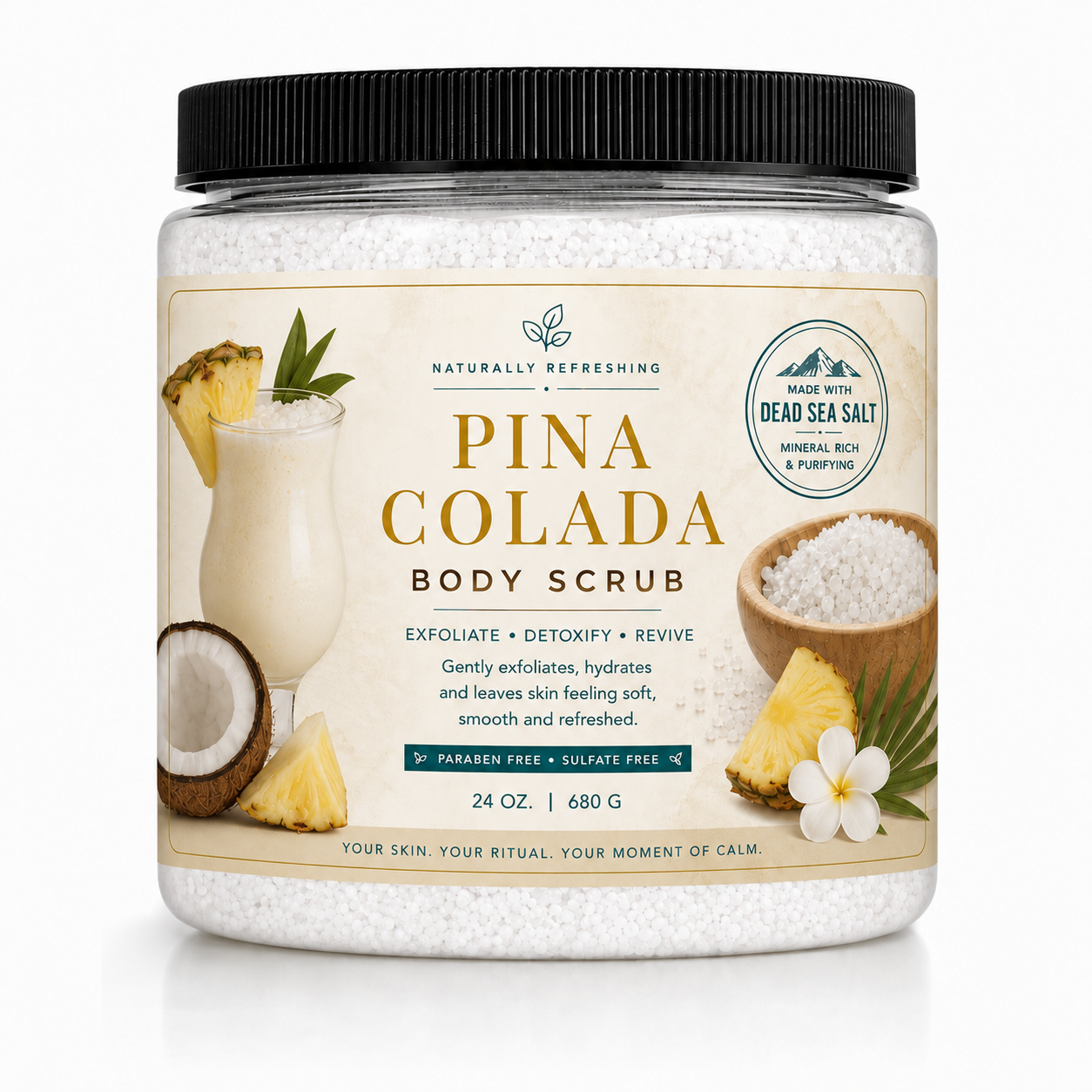 Peeling do ciała Pina Colada | Sól z Morza Martwego