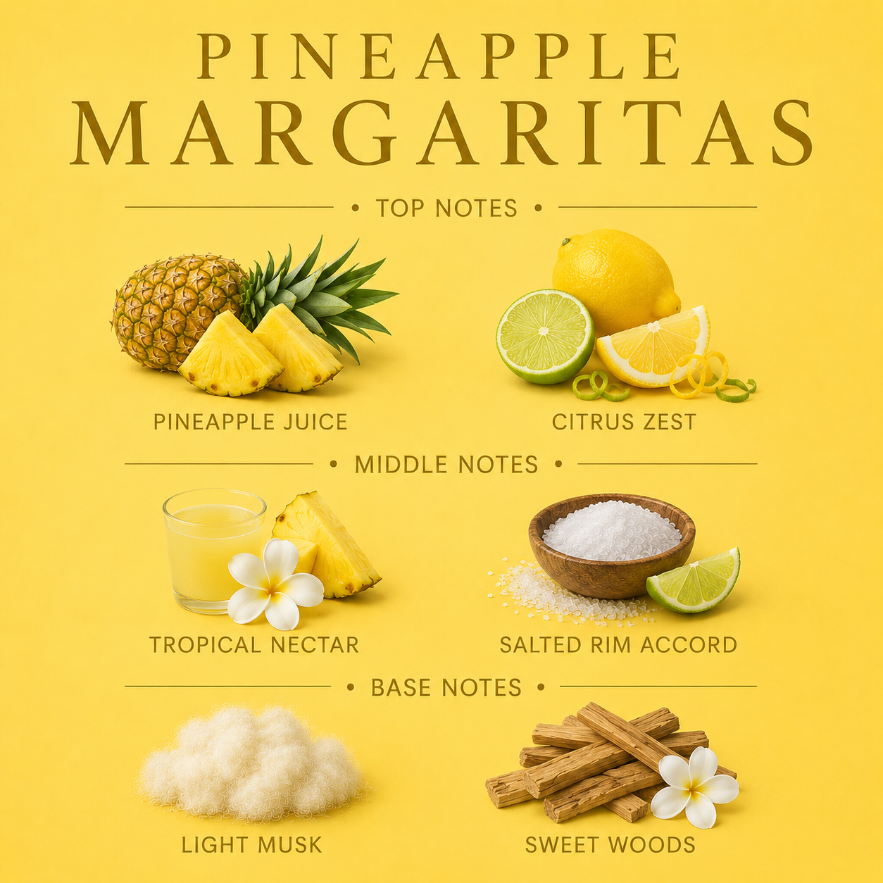 Ananas Margaritas 3-Væge Duftlys