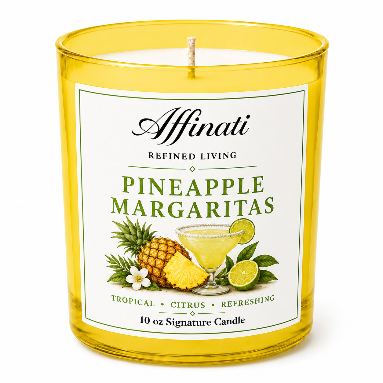 Ananas Margaritas Signaturkerze