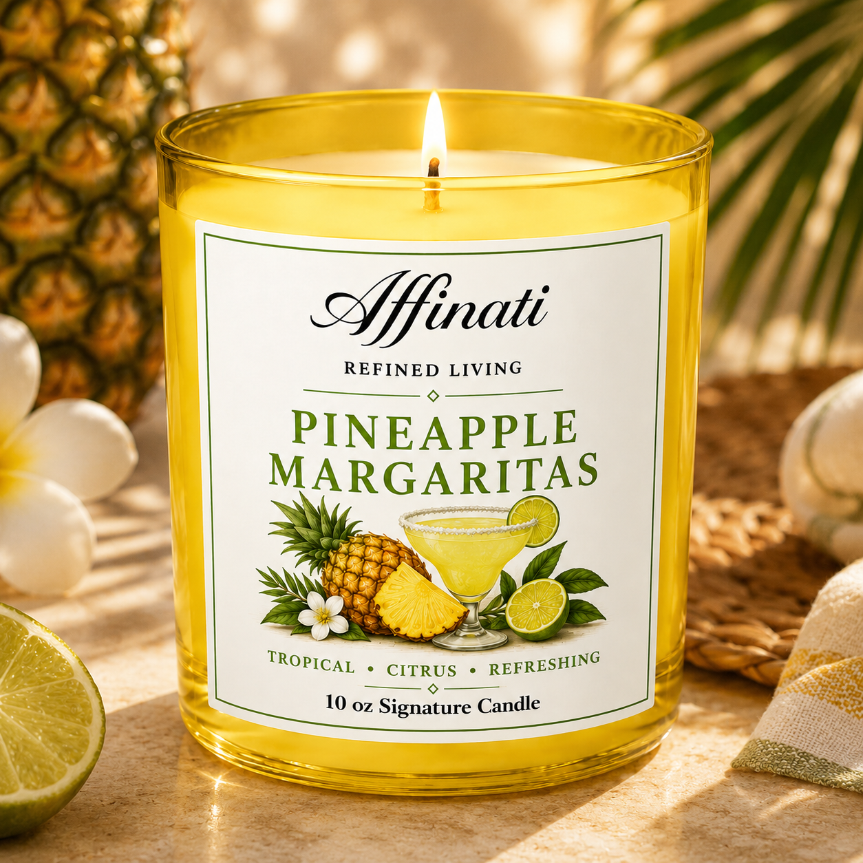 Ananas Margaritas Signaturkerze