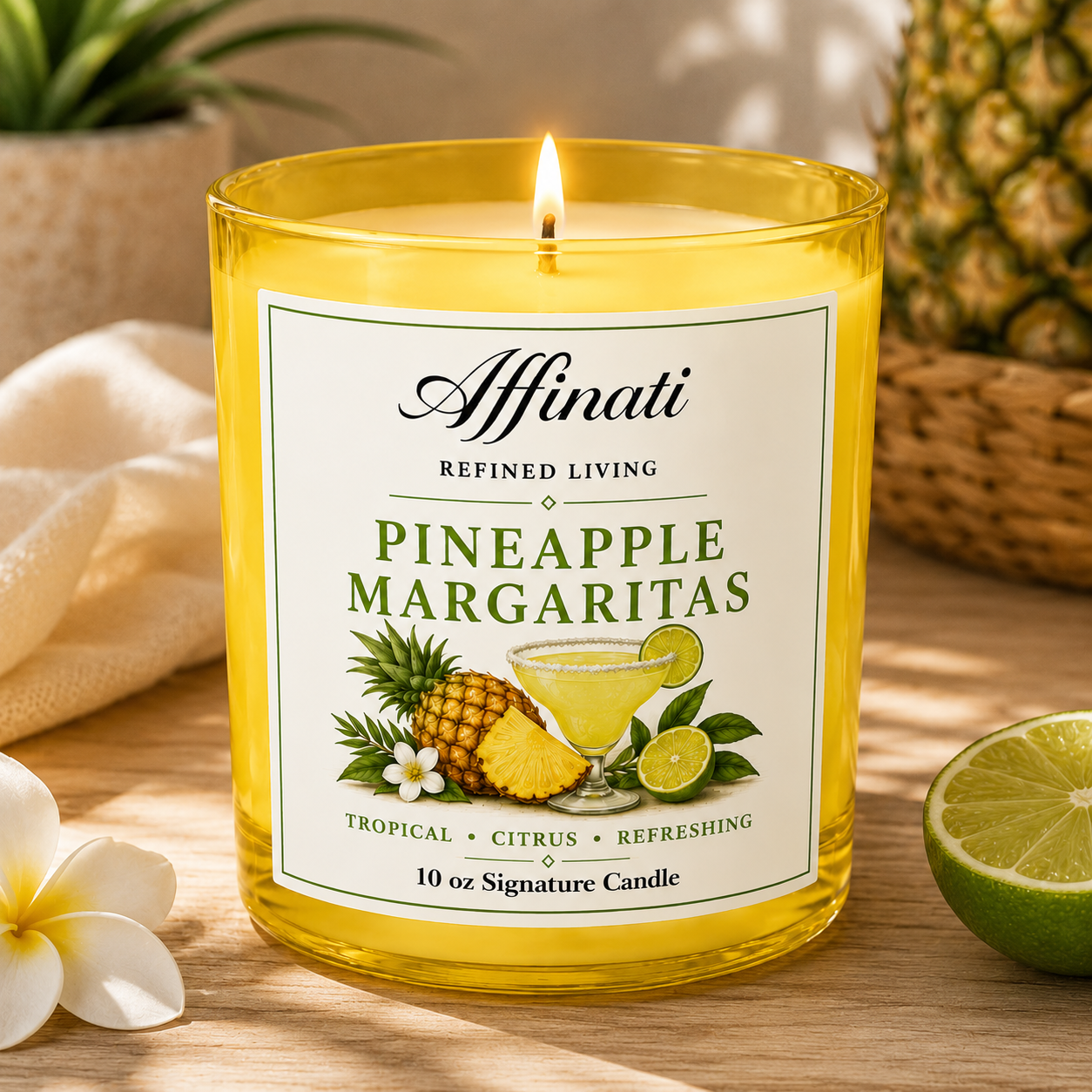 Ananas Margaritas Signaturkerze