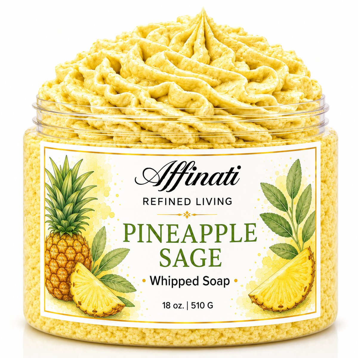 Savon fouetté à la sauge ananas