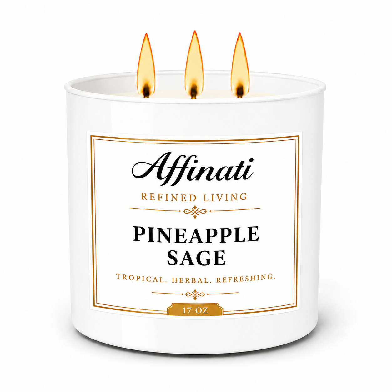 Ananas Salbei 3-Docht Kerze
