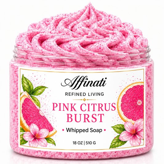 Savon fouetté à l'éclat d'agrumes roses