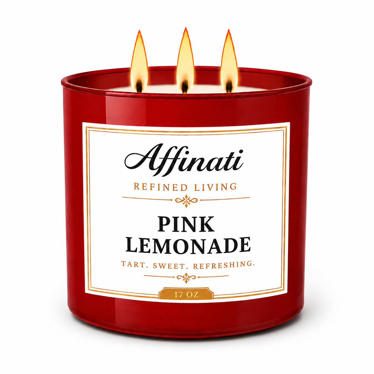 Roze Limonade 3-Wiek Kaars