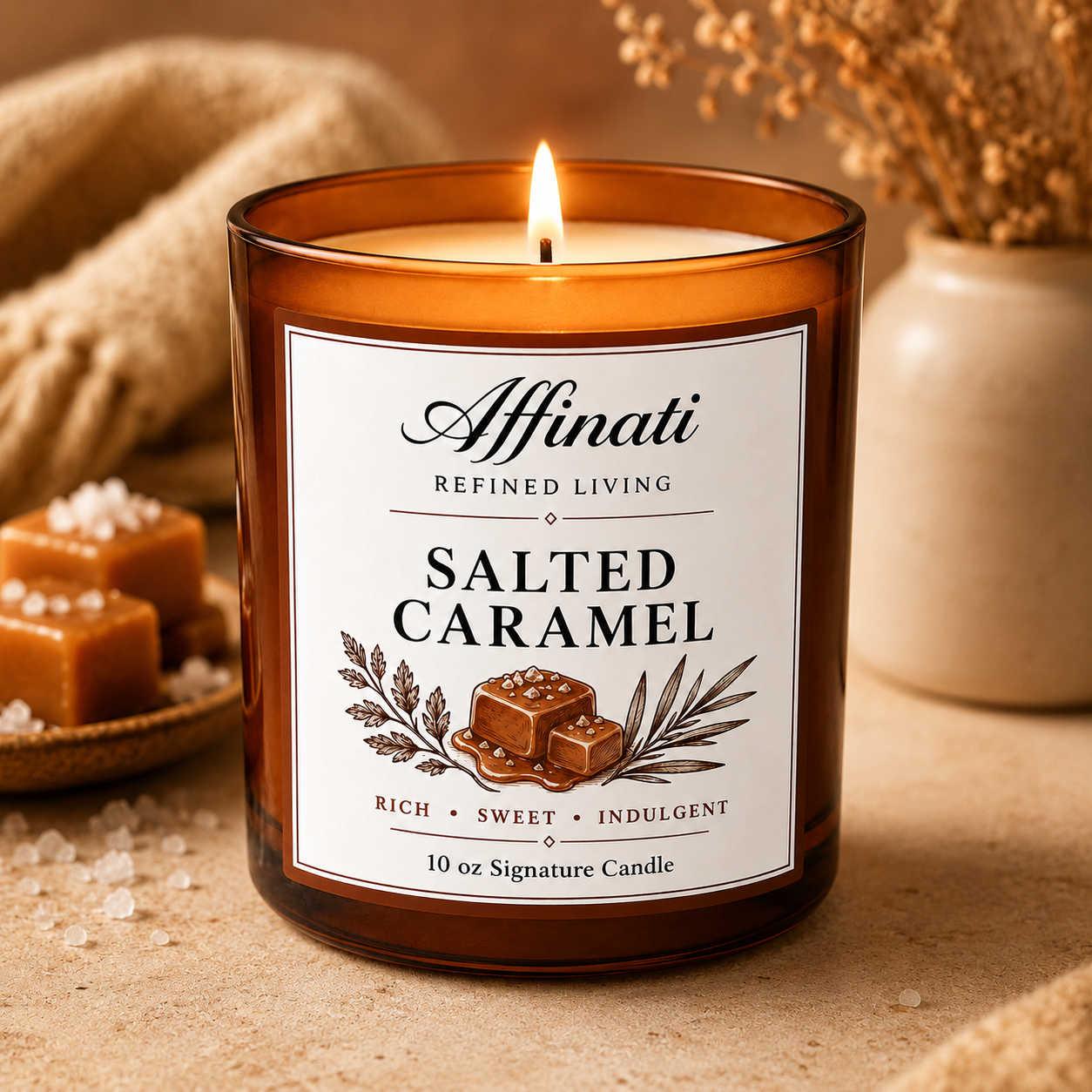 Bougie signature caramel salé
