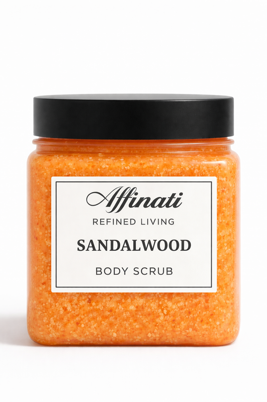Sandalwood Body Scrub 64 oz | Whipped Salt Scrub - Affinati