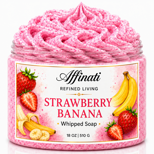 Savon fouetté fraise-banane