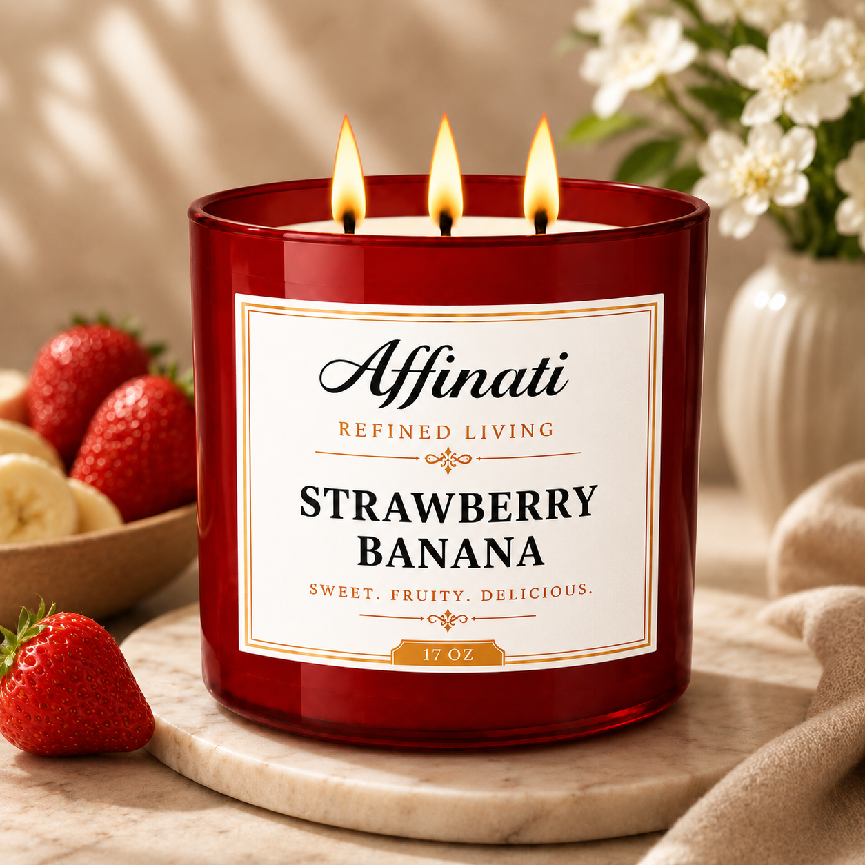 Świeca Strawberry Banana 3-Wick