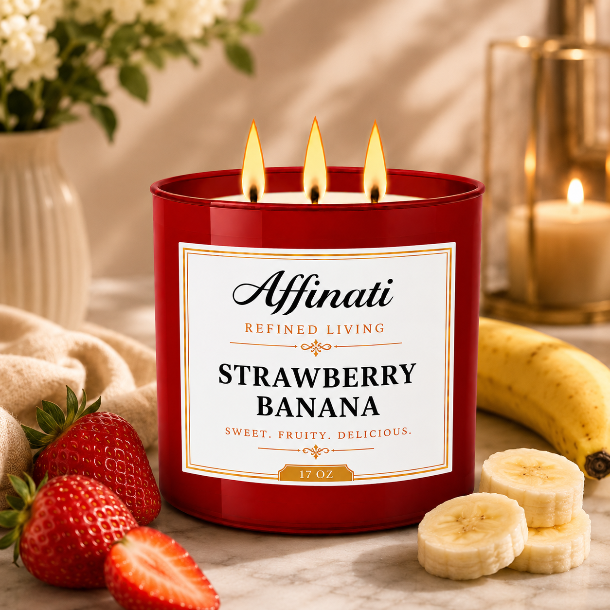 Świeca Strawberry Banana 3-Wick