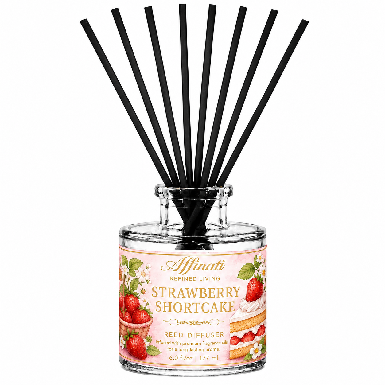 Diffuseur de roseaux gâteau aux fraises