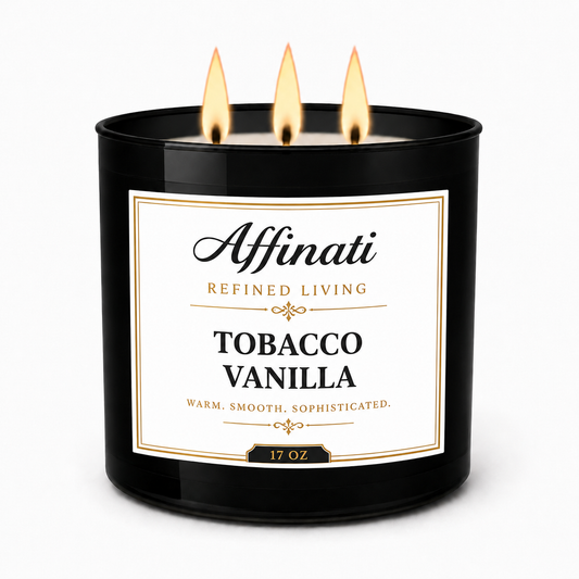 Tabak-Vanille 3-Docht-Kerze