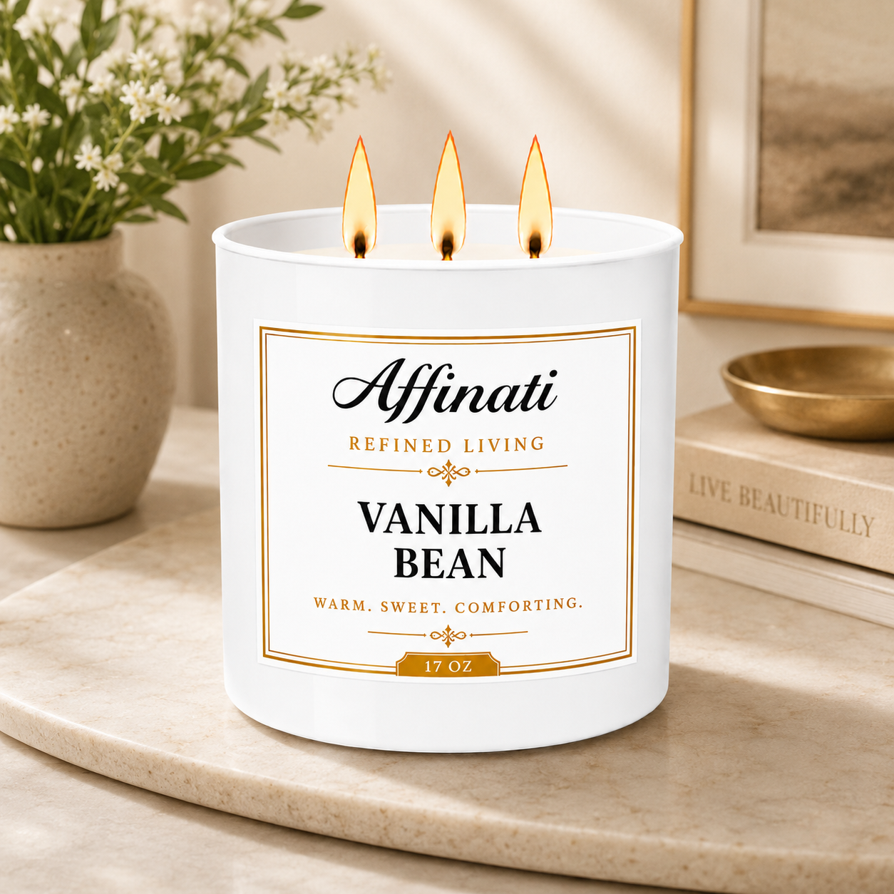 Svíčka Vanilla Bean se 3 knoty