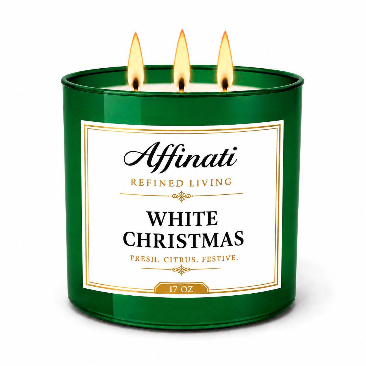 White Christmas 3-Wick Candle